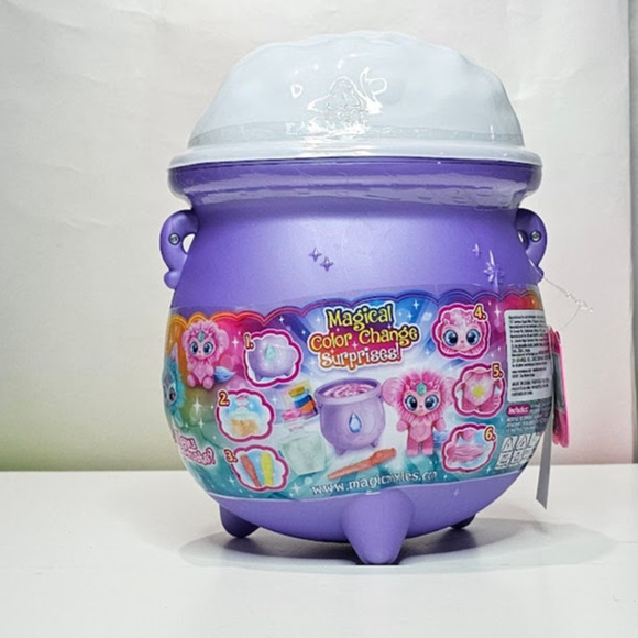 Magic Mixies Color Surprise Purple Cauldron Mixie Plushie Pink Eyes   NWT - Picture 1 of 7